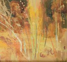 Cs. Pataj Mihály (1921-2008): Késő ősszel. Olaj, farost, jelzett. Fakeretben, 33x70 cm