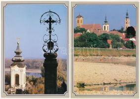 SZENTENDRE - 10 db modern nagyméretű város képeslap, saját tokjában, ismertetővel. Corvina Kiadó / 1...