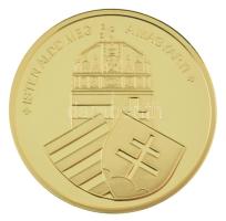 DN "Nemzetünk nagyjai - Papp László" kétoldalas aranyozott fém emlékérem, kapszulában (35m...