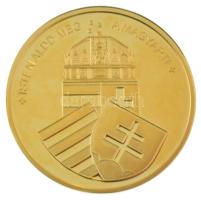 DN "Nemzetünk nagyjai - Munkácsy Mihály" kétoldalas aranyozott fém emlékérem, kapszulában ...