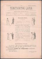 1902-1903 Tánctanítók Lapja össz. 4 db száma: IX. évf. 2., 4., 5. sz. + X. évf. 3. sz., váltózó álla...