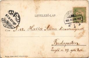 1905 Székesfehérvár, Nádor utca. Eisler Adolf kiadása (kopott sarkak / worn corners)