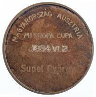 1930 k. "Magyar Ökölvívó Szövetség - 1925" kétoldalas ezüstözött bronz díjérem, nem hozzá ...