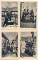 Mezőkövesd - 6 db régi népviseletes képeslap / 6 pre-1945 folklore postcards