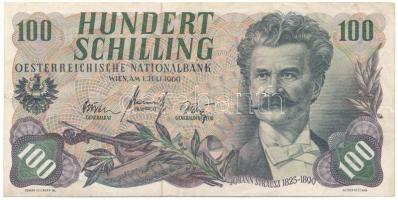 Ausztria 1960. 100Sch "F 693275 F" T:F Austria 1960. 100 Schilling "F 693275 F" C:F Krause KM#244.a