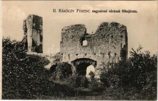Nagysáros, Velky Saris; II. Rákóczi Ferenc várának főbejárata. Holénia Béla kiadása. Fénynyomat Divald műintézetéből (Eperjes) / castle ruins, entrance (fl)