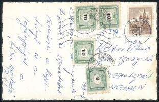 1959 Képeslap Ausztriából Magyarországra, 38f portóval