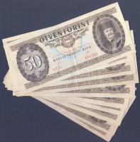 1980-89. 50Ft (11x) közte egymás utáni sorszámokkal T:II-/III+