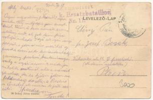 1917 Gyula, Első Gyulai kötött és szövött iparárugyár, Franck kakaó reklám. Dobay János kiadása + &q...