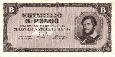 1946. 1000.000BP (9x) egyik darabon papírránccal T:II+