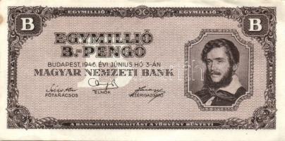 1946. 1000.000BP (9x) egyik darabon papírránccal T:II+