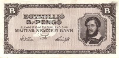 1946. 1000.000BP (10x) egyik darabon papírránccal T:II+ egyszer hajtva, törve nem