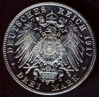 Német Birodalom / Császárság 1917. 3M "Friedrich der Weise" utánverete T:PP