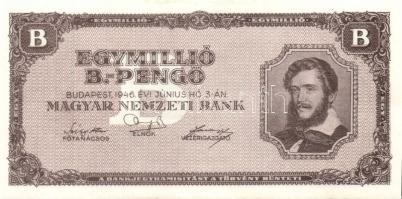 1946. 1.000.000BP (5x) T:II+ egyszer hajtva, törve nem