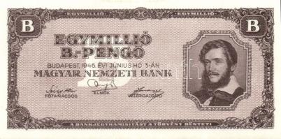 1946. 1.000.000BP (7x) T:II+ egyszer hajtva, törve nem