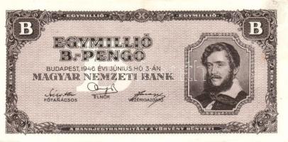 1946. 1.000.000BP (8x) T:II+ egyszer hajtva, törve nem