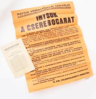 cc 1930 Irtsuk a cserebogarat. plakát 48x60 cm + Útmutató a cserebogár rendszeres irtására 8 p.