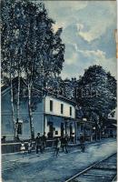 1923 Szliácsfürdő, Kúpele Sliac; Zvolenská zupa, Nádrazi / Bahnhof / pályaudvar, vasútállomás. Minerva kiadása / railway station (EK)