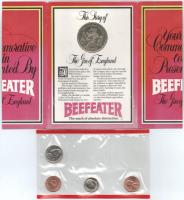 Amerikai Egyesült Államok 1980D 1c - 1/2$ forgalmi sor + Denver Cu verdei zseton + 1980P 1c - 1/2$ f...