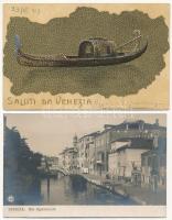 VELENCE - 5 db régi város képeslap / VENEZIA, VENICE - 5 pre-1945 town-view postcards
