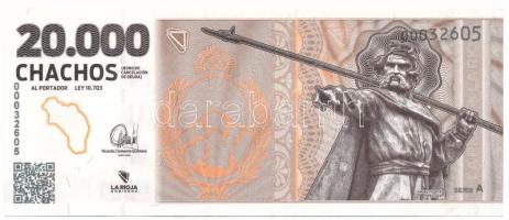 Argentína / La Rioja Tartomány 2024. 20.000Ch helyi pénz "00032605", "A széria" T:AU Argentina / Provence of La Rioja 2024. 20.000 Chachos local money "00032605", "Series A" C:AU
