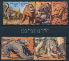 Extinct animals set in stripe of four and in pairs Kihalt állatok sor négyes csíkban és párban