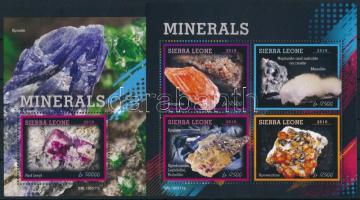 Minerals mini sheet + block Ásványok kisív +blokk