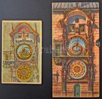 11 db MODERN képeslap: leporellók, mechanikus lapok, prágai asztronómiai óra / 11 MODERN postcards: leporellos, mechanical cards, pop-up, Praha astronomical clock