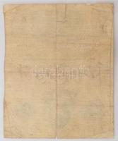 1859. 5G "Bs 915734" vízjeles papíron T:G nagy szakadás / Austrian Empire 1859. 5 Gulden &...