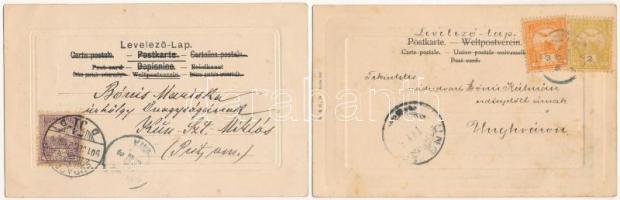 2 db RÉGI (1905 előtti) motívum képeslap: gyerekek / 2 pre-1905 motive postcards: children