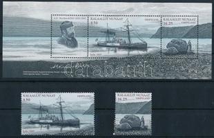 Expeditions of Greenland set + block, Grönlandi expedíciók sor + blokk