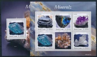 Minerals mini sheet + block Ásványok kisív +blokk