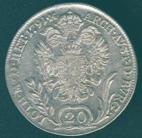 Ausztria/magyar verdejel 1791B 20Kr Ag II. Lipót T:3/2 k
