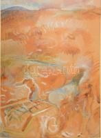 Tóth Menyhért (1904-1980): Lovasszekér alakokkal. Olaj, papír. Jelezve jobbra és balra lent: TM. Zsellér Jenő igazságügyi szakértő, a Tóth menyhért-i szerzői jogok örököse hitelességi igazolványával. Üvegezett fakeretben. 41,5x29 cm / Oil on paper. Signed. Framed with glass.