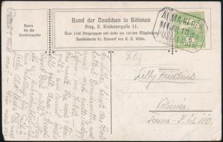 1914 "ALMAKERÉK" erdélyi postaügynökségi bélyegzés képeslapon Kolozsvárra / postal agency postmark to Kolozsvár