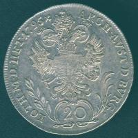 Ausztria/magyar verdejel 1792F 20Kr Ag II.Ferenc T:2/3