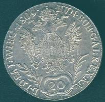 Ausztria/magyar verdejel 1809B 20Kr Ag II.Ferenc T:2/3+