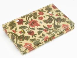 12 darabos vastagon ezüstözött kés szett, dobozában