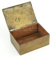 cca 1920 Art deco réz doboz, 10x14 cm, ütődésekkel