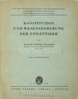 Stauder, Karl Heinz: Konstitution und Wesensänderung der Epileptiker. Aus der Psychiatrischen und Nervenklinik der Universität München. Leipzig, 1938, Georg Thieme, 196 p. Német nyelven. Kiadói papírkötés, kissé foltos borítóval, belül nagyrészt jó állapotban, két különféle ex libris-szel.