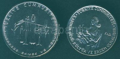 Törökország 1977. 2 1/2L "FAO" + 1976. 5L "FAO" T:1 tanúsítványokkal