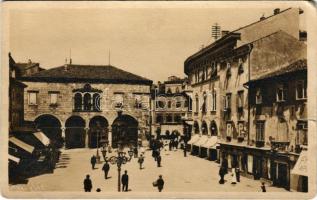 1914 Pola, Pula; Foro / square. A. Bonetti + "K.u.K. Festungsartillerieregiment Freiherr von Rouvroy Nr. 5." (szakadás / tear)