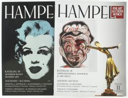 Hampel 2 darab árverési katalógus, modern művészet, art deco, impresszionizmus témakörökben, 2016-2017.