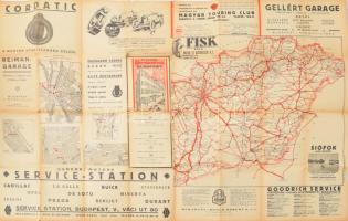 1931 A Magyar Touring Club magyarországi útállapot térképe, 62×96 cm