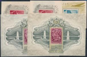 1947-1949 Lánchíd I. blokk vízjellel és vízjel nélkül, II. blokk, III. blokk fekvő és álló vízjellel (490.000)