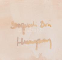 Segesdi Bori: Padlóváza. Mázas kerámia, Jelzett, hibátlan 44 cm