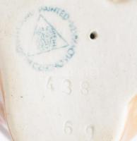 Cseh porcelán kutya, kézzel festett, jelzett, hibátlan, 14 cm