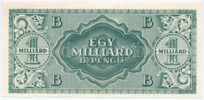 1946. 1.000.000.000BP T:AU több kisebb hajlás, vágáshiba / Hungary 1946. 1.000.000.000 Billion Pengő...