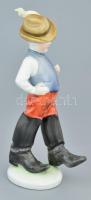 Herendi Hétmérföldes csizmás fiú. Jelzett, kézzel festett, ragasztott, m: 20 cm