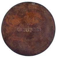 Palotás József (1947-) DN "Dunai Vasmű 25 éves Törzsgárdatag" öntött bronz plakett, hátold...